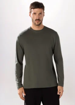 T-shirt maniche lunghe in cotone uomo