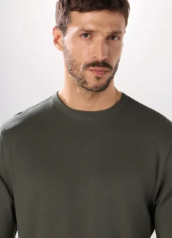 T-shirt maniche lunghe in cotone uomo