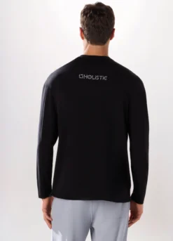 T-shirt maniche lunghe in cotone e modal stretch uomo