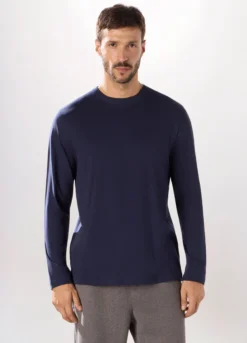 T-shirt maniche lunghe in cotone uomo