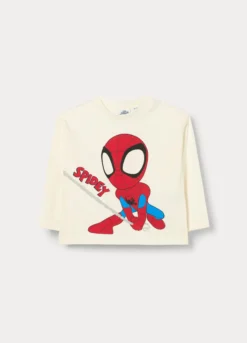 T-shirt Marvel in puro cotone bimbo