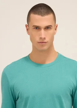 T-shirt pigiama a maniche lunghe in cotone uomo