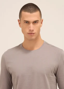 T-shirt pigiama a maniche lunghe in cotone uomo