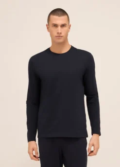 T-shirt pigiama a maniche lunghe in cotone uomo