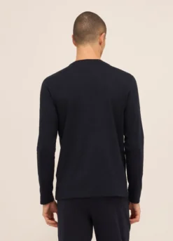 T-shirt pigiama a maniche lunghe in cotone uomo