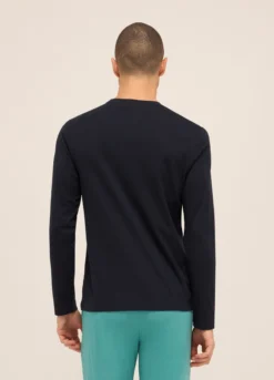 T-shirt pigiama a maniche lunghe con stampa uomo
