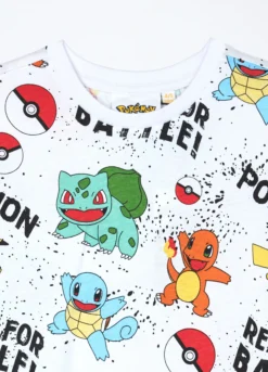 T-shirt Pokémon in jersey di puro cotone bambino