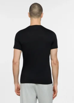 T-shirt scollo a V in jersey di cotone uomo