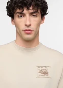 T-shirt Singapore in felpa misto cotone uomo