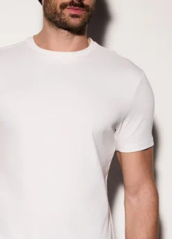 T-shirt slim fit in jersey di cotone uomo