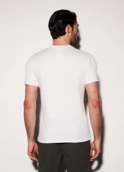 T-shirt slim fit in jersey di cotone uomo