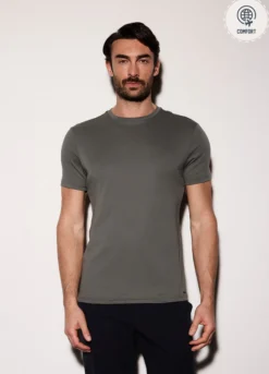 T-shirt slim fit in jersey di cotone uomo