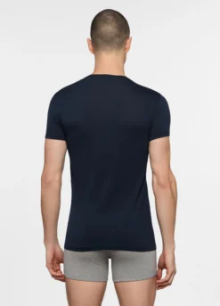 T-shirt slim fit in jersey di cotone uomo
