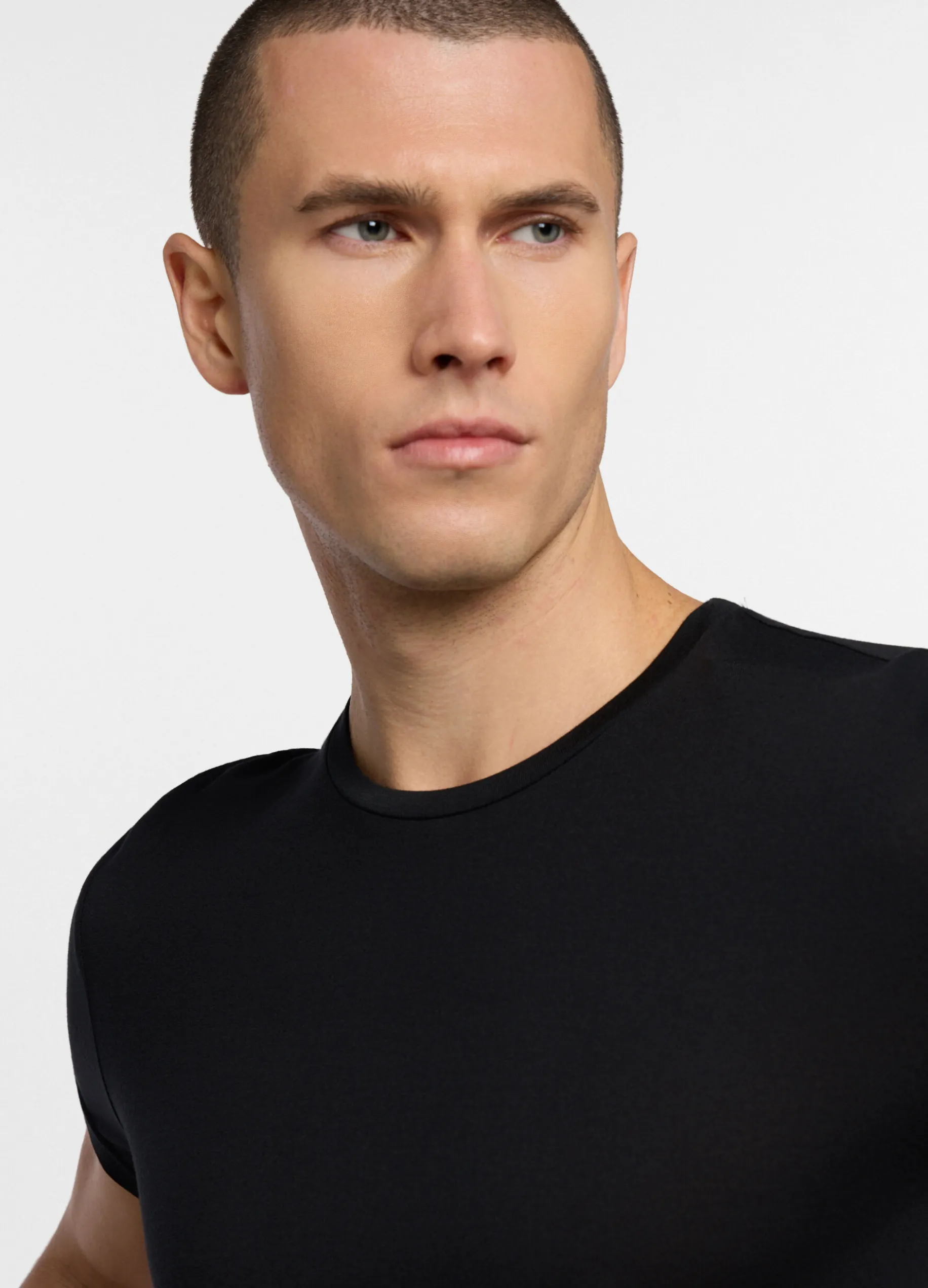 T-shirt slim fit in jersey di cotone uomo