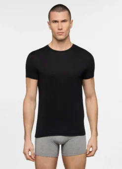 T-shirt slim fit in jersey di cotone uomo