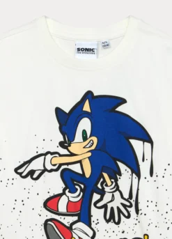 T-shirt Sonic in jersey di puro cotone bambino