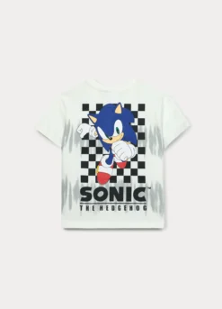 T-shirt Sonic in jersey di puro cotone bambino