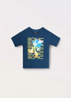 T-shirt Sonic in jersey di puro cotone bambino