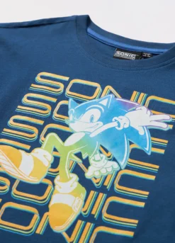 T-shirt Sonic in jersey di puro cotone bambino