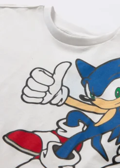 T-shirt Sonic in puro cotone bambino