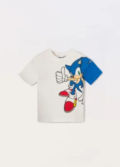T-shirt Sonic in puro cotone bambino