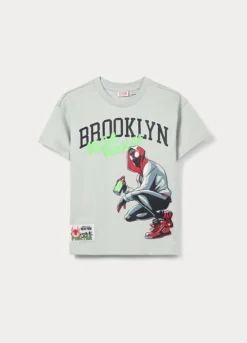 T-shirt Spider-Man girocollo in jersey bambino