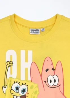 T-shirt Spongebob in jersey di puro cotone bambino