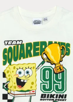 T-shirt Spongebob in jersey di puro cotone bambino