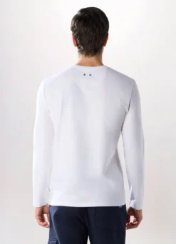 T-shirt sportiva collo a V maniche lunghe uomo