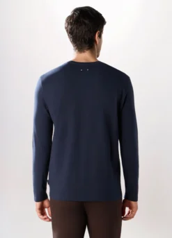 T-shirt sportiva collo a V maniche lunghe uomo