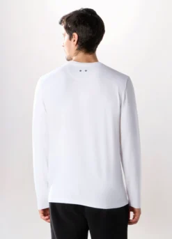 T-shirt sportiva girocollo a maniche lunghe uomo