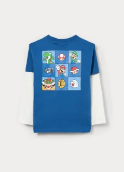 T-shirt Super Mario in jersey di puro cotone bambino