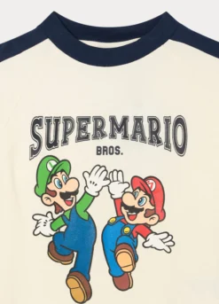 T-shirt Super Mario in jersey di puro cotone bambino