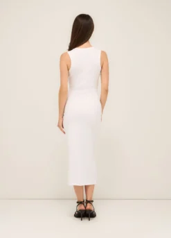 Tubino in costina di cotone stretch donna