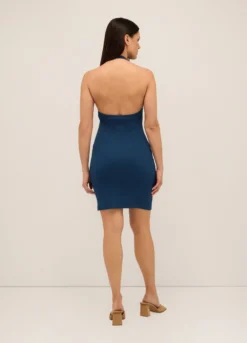 Tubino in costina di cotone stretch donna