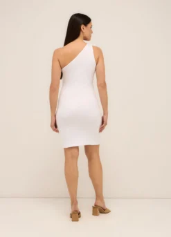 Tubino in costina di cotone stretch donna