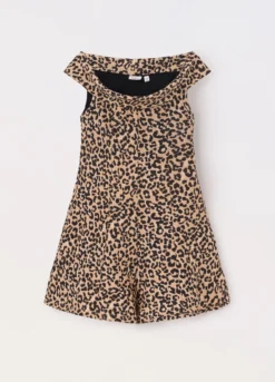 Tutina corta animalier ragazza