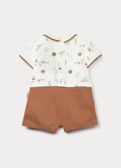 Tutina corta Disney in jersey di misto cotone neonato