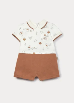 Tutina corta Disney in jersey di misto cotone neonato