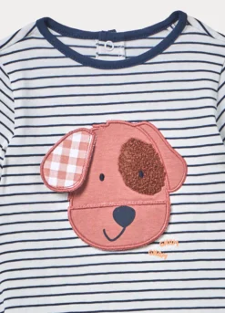 Tutina corta in jersey di cotone stretch neonato