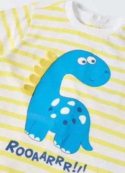 Tutina corta in puro cotone neonato