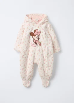 Tutina imbottita Disney velour misto cotone neonata