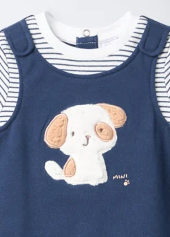 Tutina in felpa di cotone stretch neonato