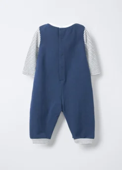Tutina in felpa di cotone stretch neonato