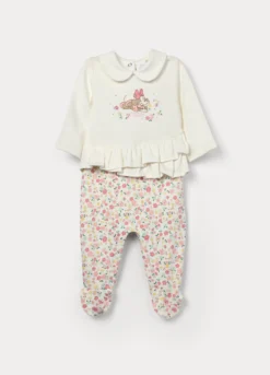 Tutina in french terry di cotone stretch neonata