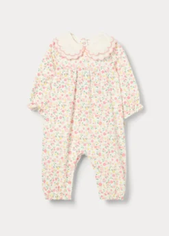 Tutina in french terry di cotone stretch neonata