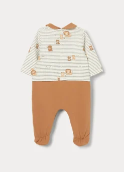 Tutina in french terry di cotone stretch neonato