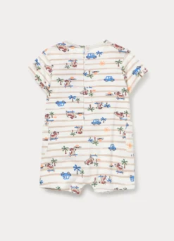 Tutina in jersey di cotone stretch neonato