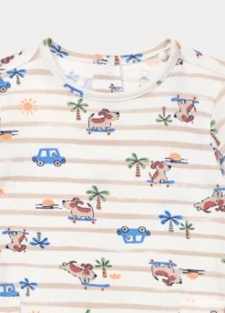 Tutina in jersey di cotone stretch neonato