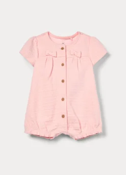 Tutina in punto Milano misto cotone neonata